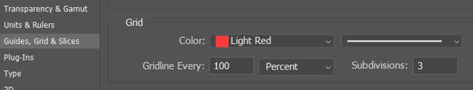 Ρυθμίσεις πλέγματος στο Adobe Photoshop
