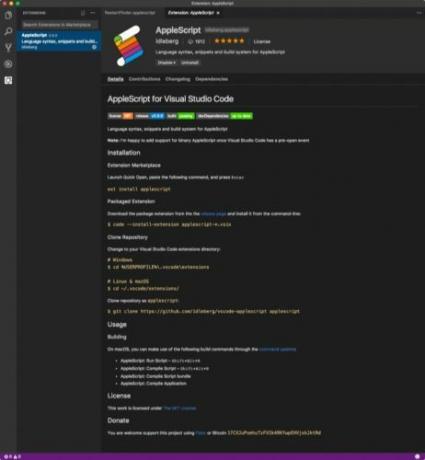 applescript plugin visual studio κωδικός mac
