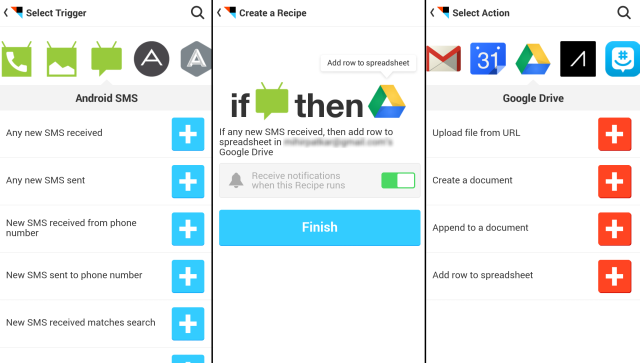 Ημερολόγιο IFTTT-For-Android-Logs-SMS-Google-Drive-Backup-κείμενα