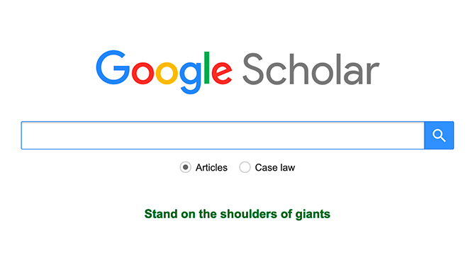 Αρχική σελίδα του Μελετητή Google