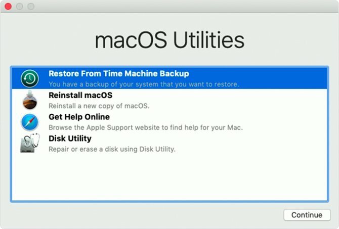 macos αποκατάσταση υποβάθμισης από μηχανή χρόνου