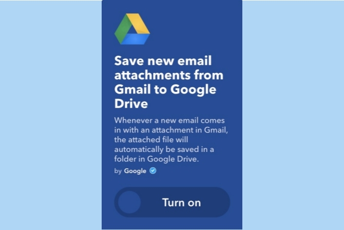 ifttt συνημμένα gmail στο google drive