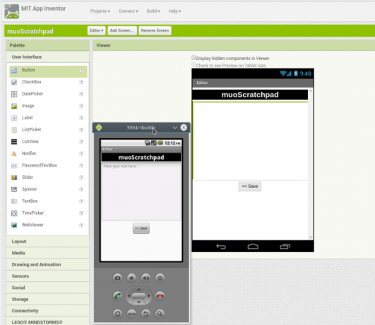 android δημιουργία εφαρμογής appinventor screen2