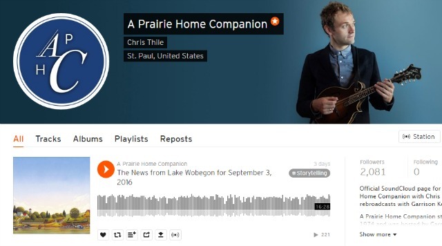 Prairie Home Companion Podcast στο SoundCloud