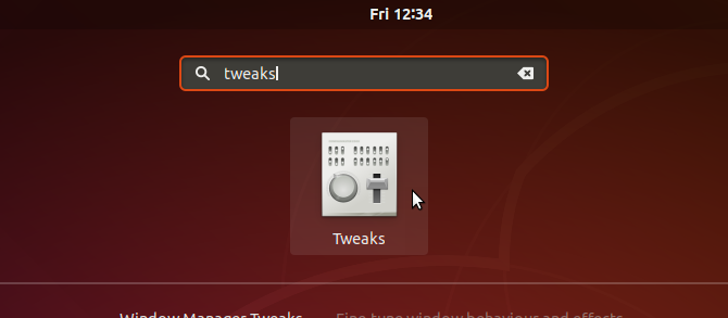 Αναζητήστε και ανοίξτε το Tweaks