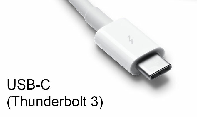 Υποδοχές USB-C και Thunderbolt 3