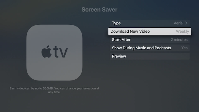 Προφύλαξη οθόνης Apple TV