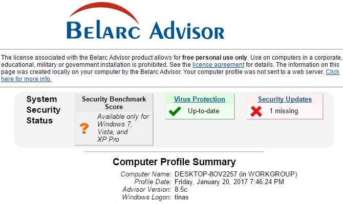 3 τρόποι ανάκτησης σειριακών αριθμών στο Windows Belarc Advisor 670x400