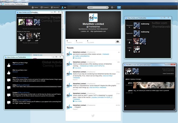 MetaWeb: Αλληλεπιδράστε με άλλα άτομα κατά την περιήγηση στους αγαπημένους σας ιστότοπους metaweb στο μέσο Twitter