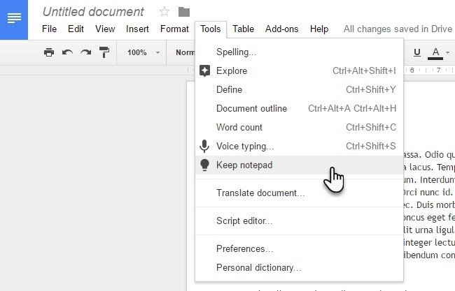 Google Keep και Google Drive