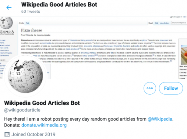 Το Wiki Good Bot είναι ένα τυχαίο σύνδεσμο βασισμένο στα έξι κριτήρια της Wikipedia για καλά άρθρα