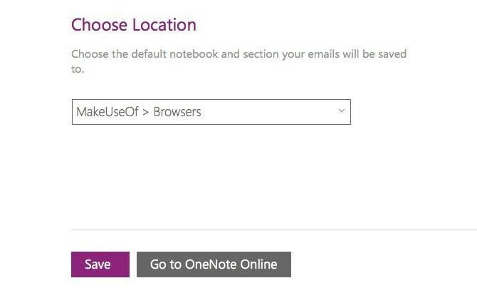 Επιλέξτε Τοποθεσία αποθήκευσης OneNote