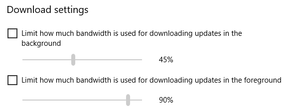 Windows 10 Λήψη ρυθμίσεων εύρους ζώνης