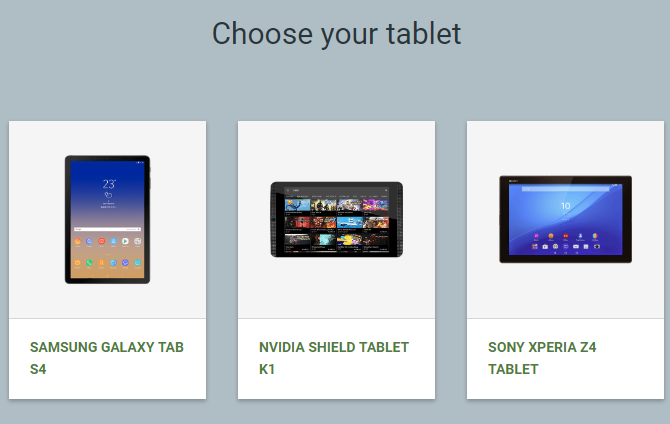 Επιλογές Tablet Android