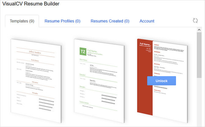 google docs add-on visualcv resume builder