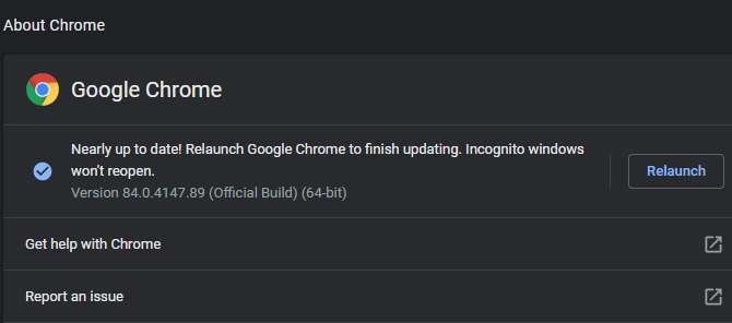 Έλεγχος Chrome για ενημερώσεις