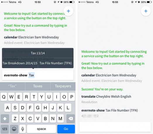 Η είσοδος είναι μια γραμμή εντολών iPhone για Evernote, Gmail και πολλά άλλα evernoteshow