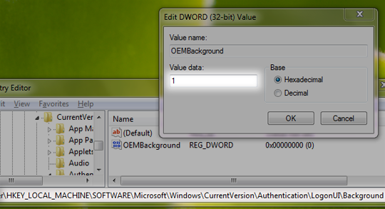 Πώς να αλλάξετε το regkey της οθόνης σύνδεσης των Windows 7