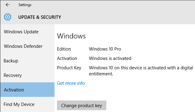 Ψηφιακό δικαίωμα των Windows 10