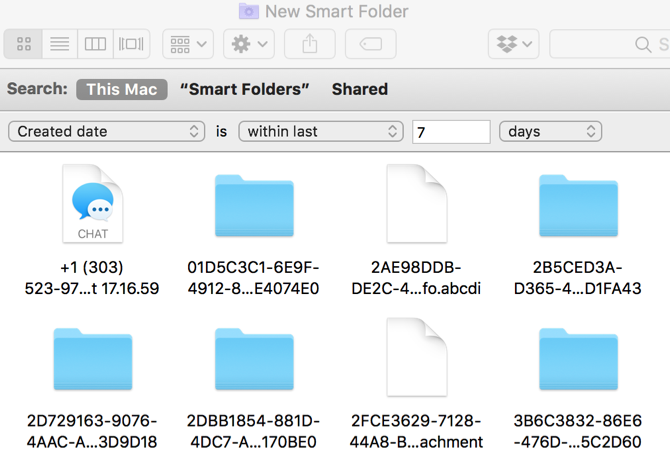 Πρόσφατα έγγραφα Mac Smart Folders