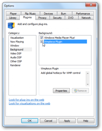 προσθέστε τα πλήκτρα πρόσβασης στα Windows Media Player