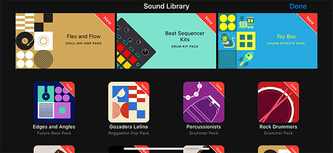 GarageBand για τη βιβλιοθήκη ήχου iOS